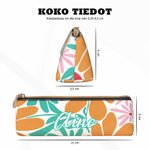 Personoitu tanskalainen kukkakuvioitu penaalilaukku nimellä kannettava koulutarvike lahja lapsille opiskelijoille koulun alkuun