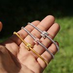 Personalized Cute Highland Cow Birthstone Bracelet with Initial Dainty Jewellery Birthday Valentine's Day Anniversary Gift for Women