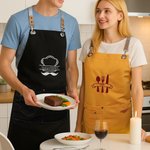 Delantal personalizado con bordado de motivos de repostería multicolor bolsillos y texto regalo de cumpleaños para amantes de la cocina
