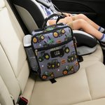 Personalised Green Tractor Pattern Insulated Kids Lunch Bag with Name Back to School Birthday Gift for Boys Girls