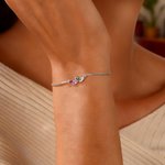Personalized 1-7 Marquise Birthstones Adjustable Bracelet Dainty Jewelry Birthday Valentine's Day Anniversary Gift for Women