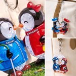 Personalised Crystal Effect Kissing Penguin Couple Keychain with Names Valentine's Day Anniversary Gift for Couple