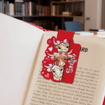 Personalized Cute Highland Cow Magnetic Bookmark Clip with Name Daily Use Birthday Gift for Bookworms