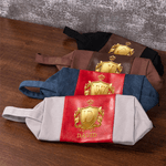 Personalized Golden Shield Portable PU Leather Toiletry Bag with Initial and Name Travel Accessories Birthday Gift for Men