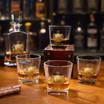 Personalized Golden Crown Shield Initial Hexagonal Decanter with Name Birthday Anniversary Gift for Men Whiskey Lovers