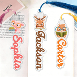 Personalized Cute Animals Acrylic Bookmark with Name and Tassel Reading Supplies Birthday Gift for Book Lovers Bookworms