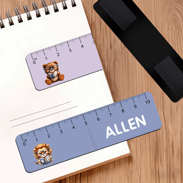 Personalized Reading Animal Ruler Design Magnetic Bookmark Clip with Name Birthday Back to School Gift for Kids Bookworms
