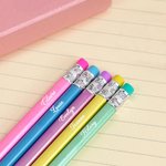 Personalized He Is Risen Easter Egg Pencil Case and Pack of 12 Pencils Set with Name Birthday Easter Back to School Gift for Boys Girls