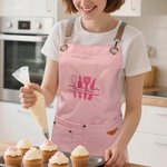Delantal personalizado con bordado de motivos de repostería multicolor bolsillos y texto regalo de cumpleaños para amantes de la cocina