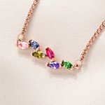 Personalized 1-7 Marquise Birthstones Adjustable Bracelet Dainty Jewelry Birthday Valentine's Day Anniversary Gift for Women