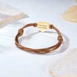 Pulsera ajustable personalizada con retrato de mascota en forma de corazón y nombre joyería de recuerdo regalo de cumpleaños para amantes de mascotas