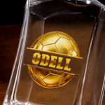 Personalized Soccer Whiskey Decanter  with Engraved Name Birthday Anniversary Gift for Soccer Liquor Lovers