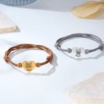 Pulsera ajustable personalizada con retrato de mascota en forma de corazón y nombre joyería de recuerdo regalo de cumpleaños para amantes de mascotas