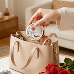 Personalized Butterfly Crystal Birth Flower Folded Makeup Mirror with Name Daily Use Wedding Gift for Bride Bridesmaid