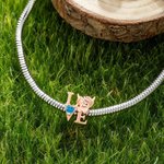 Gepersonaliseerde Hoogland Koe Hart Geboortesteen Liefdesarmband Sierlijke Sieraden Verjaardag Verjaardag Valentijnsdag Cadeau voor Vrouwen Hoogland Koe Liefhebbers