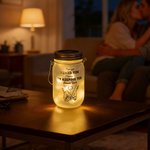 Personalized Couple Pinky Promise Light Up Mason Jar Night Light with Name Calendar Date and String Lights Valentine's Day Anniversary Gifts for Her