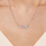 Personalized Birth Flower Necklace Exquisite Jewelry with Name Birthday Anniversary Valentine's Day Gift for Women