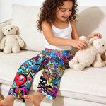 Personalized Graffiti-Art Style Kid Woman Man Pajama Pants with Colorful Name and Drawstring Daily Wear Birthday Gift for Family Friend