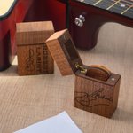 Nota personalizzata Chitarra Design Set di plettri in legno per chitarra con 5 plettri e nome Regalo di compleanno per musicista chitarrista