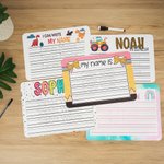 Personalized Rainbow Tractor Acrylic Handwriting Name Tracing Board with A Dry-erase Pen Home Learning Teaching Tool Birthday Gift for Girls Boys