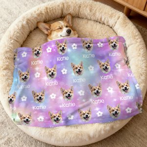 Coperta personalizzata per animali domestici con nome, decorazione domestica, festa per animali, regalo di compleanno per i proprietari di animali.