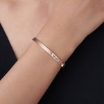 Pulsera personalizada con nombre y piedra de nacimiento joyería minimalista regalo de San Valentín cumpleaños y aniversario para mujeres