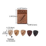 Nota personalizzata Chitarra Design Set di plettri in legno per chitarra con 5 plettri e nome Regalo di compleanno per musicista chitarrista