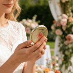 Personalized Butterfly Crystal Birth Flower Folding Pocket Makeup Mirror with Name Makeup Tools Birthday Gift for Bridesmaid Friend Woman