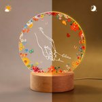 Gepersonaliseerd Handen Houden LED Nachtlampje met Naam en Houten Voet Kamer Decor Moederdag Verjaardag Baby Shower Gift voor Pasgeboren Nieuwe Moeder