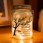 Personalized Memorial Tree Cardinal Glowing Mason Jar with Nickname and Text  Home Decor Sympathy Gift for Loss of Dad Mom