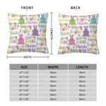 Personalized Happy Easter Rabbit Soft Throw Pillow Cover with Name Home Decoration Easter Gift for Kid Family