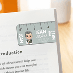 Personalised Multicolour Cartoon Character Magnetic Bookmark Clip with Name and Scale Back to School Birthday Gift for Reader Book Lover