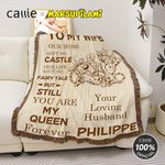 Couverture personnalisée en Marsupilami à longue queue avec nom Cadeau d'anniversaire de Saint-Valentin pour couple | Callie × Marsupilami®.