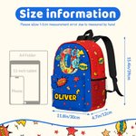 Personalized Pop Art Star Boom Comic Style Large Capacity Backpack with Name and Initial Back to School Birthday Gift for Boys Girls
