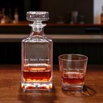 Personalized Pour Line Whiskey Decanter with Engraved Name Birthday Anniversary Gift for Whiskey Lover