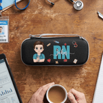 Personalised Cartoon Doctor Nurse Character Stethoscope Case with Name Birthday Nurse Graduation Appreciation Gift for Nurse Doctor