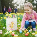 Personalized Cute Bunny Animal Easter Egg Stars Bunny Ears Basket with Name Egg Hunting Party Easter Gift for Boys Girls