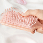 Personalized Crystal Birth Flower Hair Brush Anti-Static Massage Comb with Name Makeup Tool Daily Use Birthday Gift for Women Girls