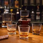 Personalized Pour Lines Hexagonal Decanter with Name Birthday Anniversary Gift for Men Bartenders Whiskey Lovers