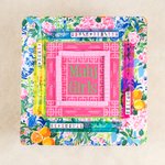 Personalizzato Design floreale Vine Monogram Tappetino Mahjong in neoprene con sacchetto di stoccaggio Regalo di compleanno per la notte di gioco per gli amanti del Mahjong