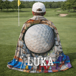 Personalised Sportball Design Throw Blanket with Name and Number Home Decor Birthday Gift for Sport Lovers