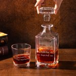 Personalized Pour Line Whiskey Decanter with Engraved Name Birthday Anniversary Gift for Whiskey Lover
