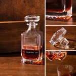 Personalized Pour Line Whiskey Decanter with Engraved Name Birthday Anniversary Gift for Whiskey Lover