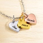 Collana con nome personalizzato e charm a forma di cuore - Regalo di compleanno, anniversario e famiglia