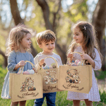 Personalisierte Osterhase Stickerei Stil Jute Tote Tasche mit Namen und Initialen Ostern Urlaub Geschenk für Kinder