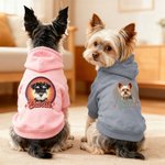 Personalised Funny Face Photo Dog Hoodie with Name Outdoor Travel Birthday Gift for Pet Lovers Pet Owners