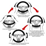 Personalized Punk Heavy Metal Style Anti-Slip Car Steering Wheel Cover with Name Long Journey Wishes Birthday Gift for Family Friend Punk Enthusiast