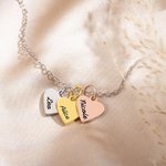Collana con nome personalizzato e charm a forma di cuore - Regalo di compleanno, anniversario e famiglia