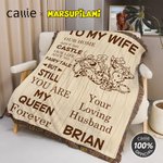 Couverture personnalisée en Marsupilami à longue queue avec nom Cadeau d'anniversaire de Saint-Valentin pour couple | Callie × Marsupilami®.