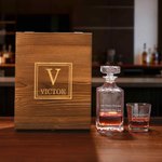 Personalized Pour Line Whiskey Decanter with Engraved Name Birthday Anniversary Gift for Whiskey Lover